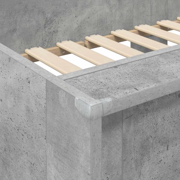 Etagenbett für Kinder Beton Grau 90 x 190 cm Holzwerkstoff