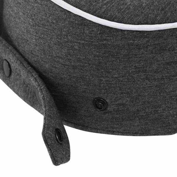 Kopfkissen mit Kissen Dunkelgrau 28 x 28 x 14 cm Baumwolle