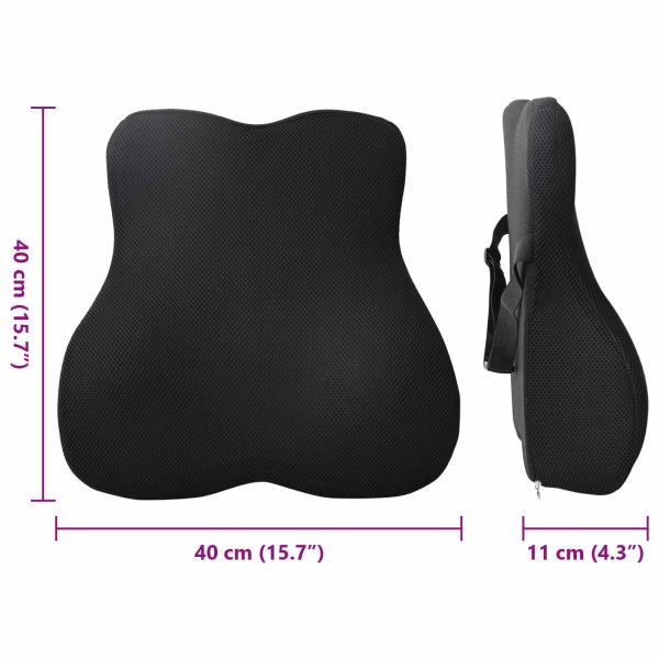 Kopfkissen mit Kissen Schwarz 40 x 40 x 11 cm Mit Netz