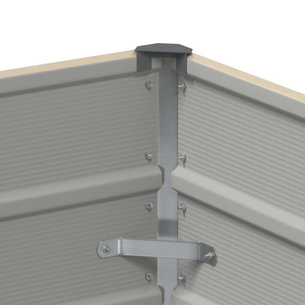 Pflanzkübel Elfenbein 100 x 40 x 45 cm Stahl