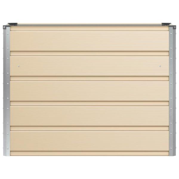 Pflanzkübel Elfenbein 100 x 40 x 75 cm Stahl