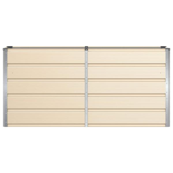 Pflanzkübel Elfenbein 160 x 40 x 75 cm Stahl