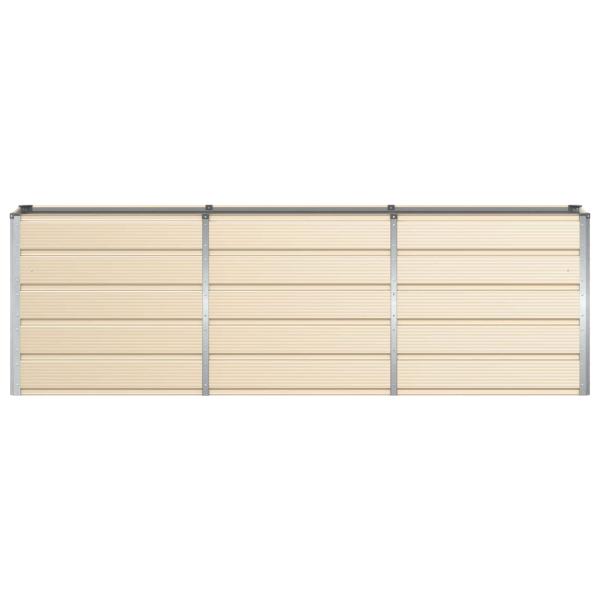 Pflanzkübel Elfenbein 160 x 40 x 75 cm Stahl