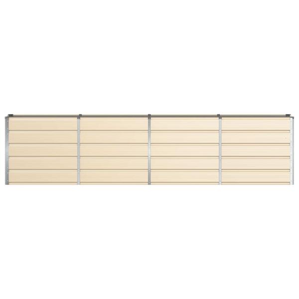 Pflanzkübel Elfenbein 160 x 40 x 75 cm Stahl