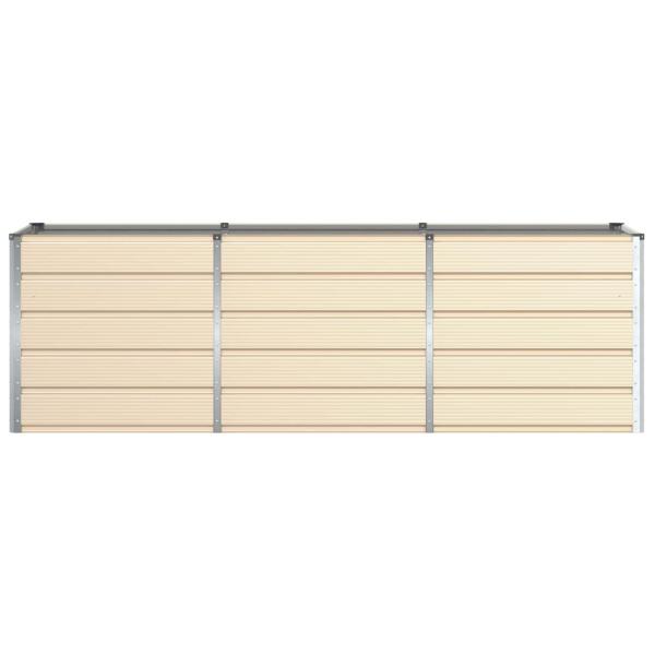 Pflanzkübel Elfenbein 240 x 80 x 75 cm Stahl