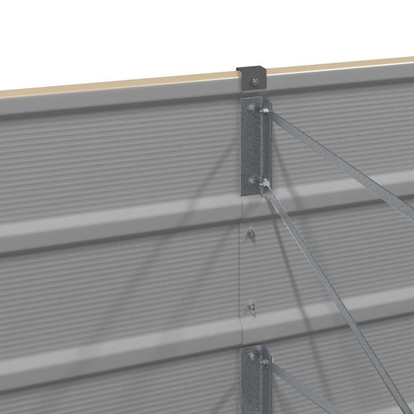 Pflanzkübel Elfenbein 240 x 80 x 75 cm Stahl