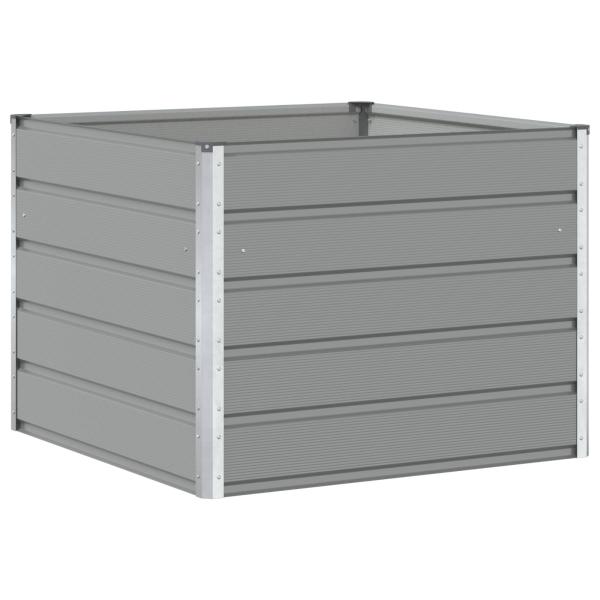 Pflanzkübel Hellgrau 100 x 100 x 75 cm Stahl