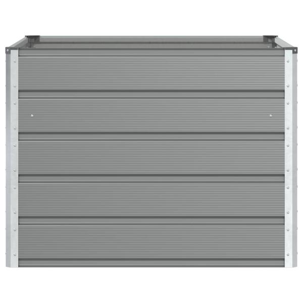 Pflanzkübel Hellgrau 100 x 100 x 75 cm Stahl