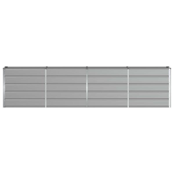 Pflanzkübel Hellgrau 160 x 40 x 75 cm Stahl