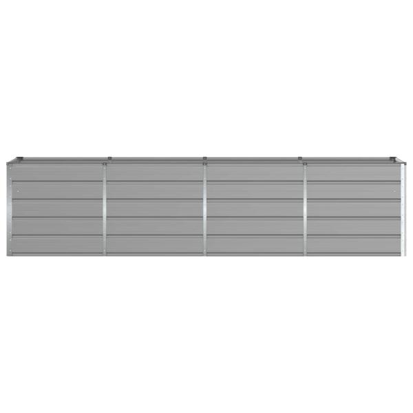 Pflanzkübel Hellgrau 240 x 80 x 75 cm Stahl