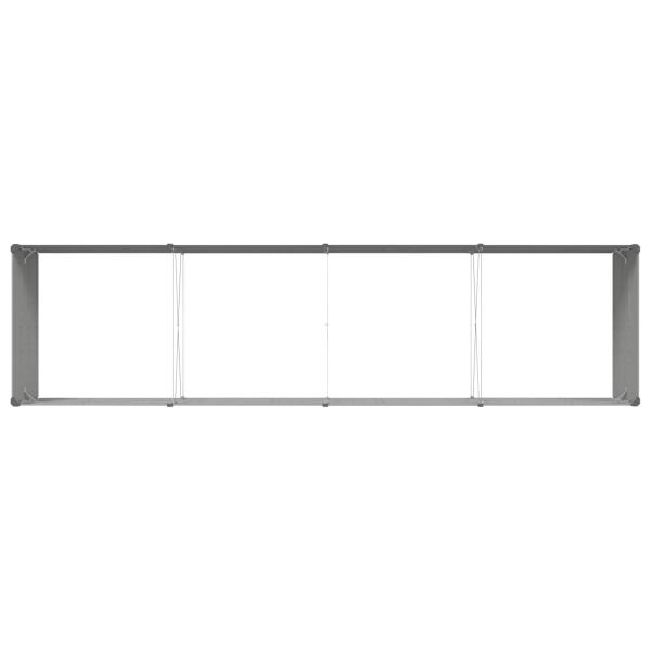 Pflanzkübel Hellgrau 195 x 100 x 45 cm Verzinkter Stahl