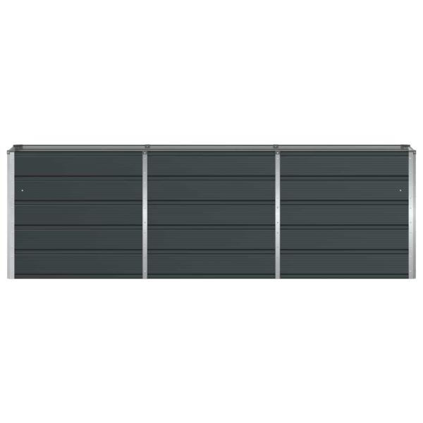 Pflanzkübel Anthrazit 160 x 40 x 75 cm Stahl