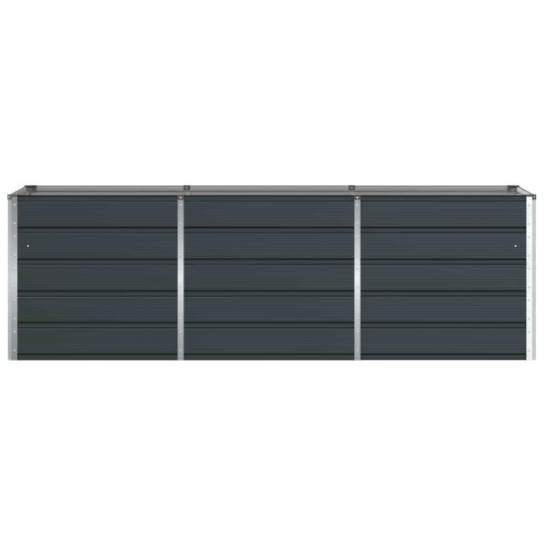 ARDEBO.de - Pflanzkübel Anthrazit 240 x 80 x 75 cm Stahl