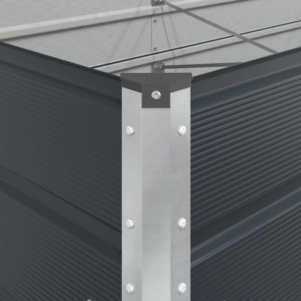 Pflanzkübel Anthrazit 195 x 100 x 45 cm Verzinkter Stahl