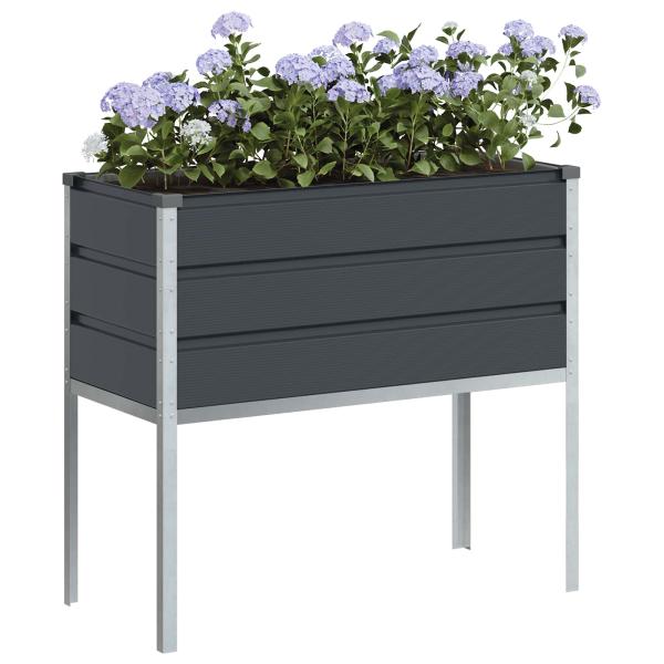 ARDEBO.de - Pflanzkübel Anthrazit 100 x 45 x 90 cm Verzinkter Stahl