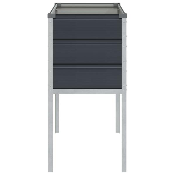 Pflanzkübel Anthrazit 100 x 45 x 90 cm Verzinkter Stahl