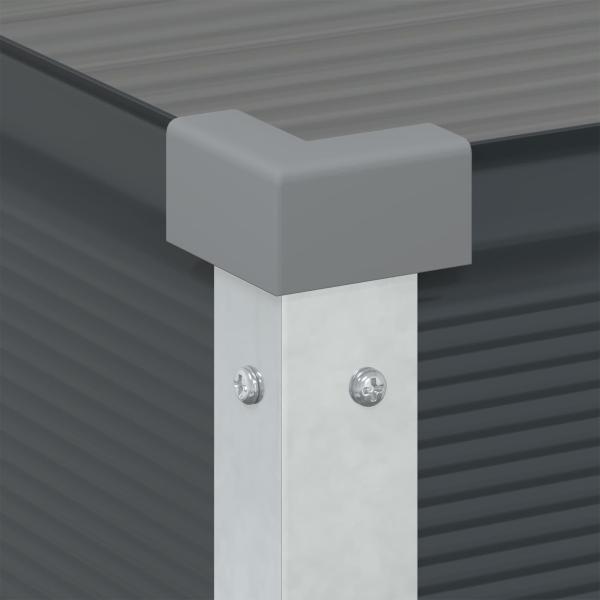 Pflanzkübel Anthrazit 100 x 45 x 90 cm Verzinkter Stahl