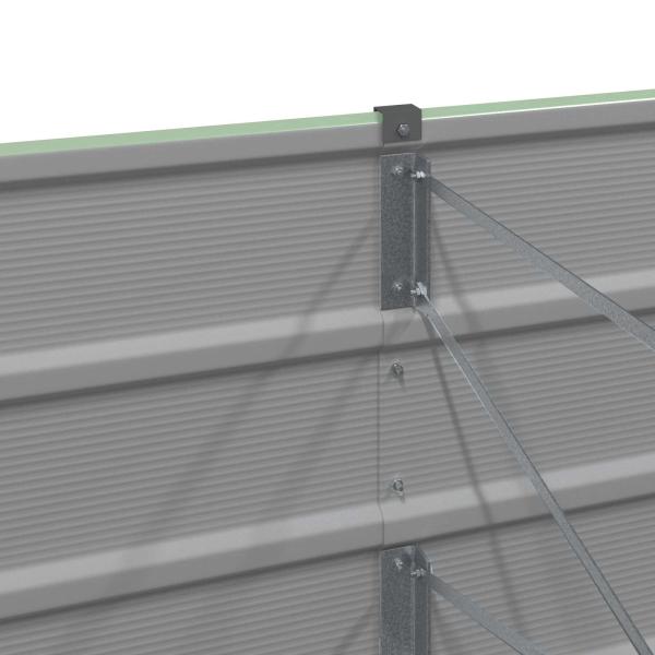 Pflanzkübel Grün 320 x 80 x 45 cm Stahl