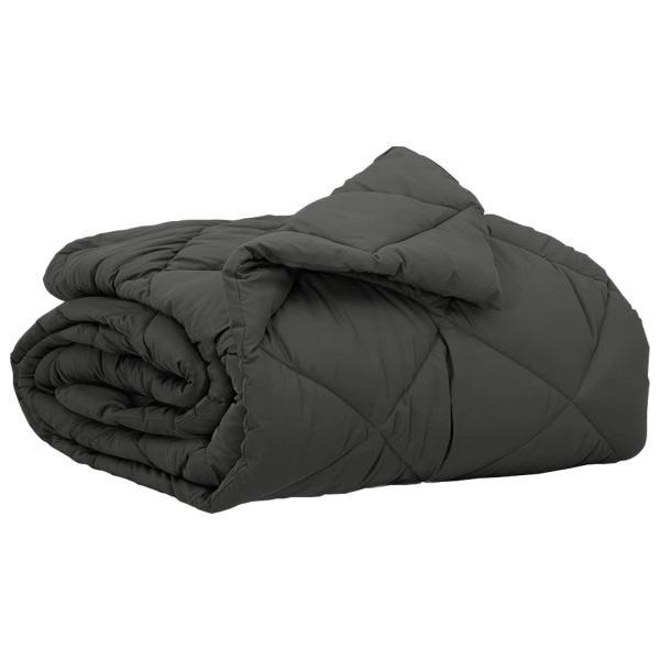 ARDEBO.de - Sommerdecke Anthrazit 220 x 135 cm Mikrofaser