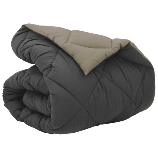 Winterbettdecke 155 x 200 cm 450 g/m² Hellgrau und Anthrazit