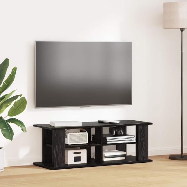 ARDEBO.de - TV-Ständer Schwarz Eichen-Optik 96 x 35 x 33,5 cm