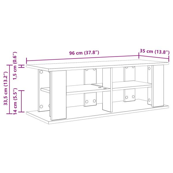 TV-Ständer Geräucherte Eiche 96 x 35 x 33,5 cm