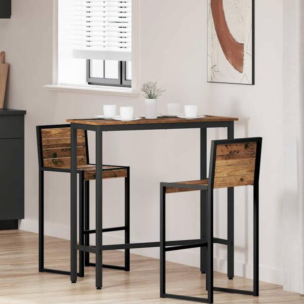 ARDEBO.de - Tisch Altholz 100 x 40 x 100,5 cm Ingenieure Holz und Stahl