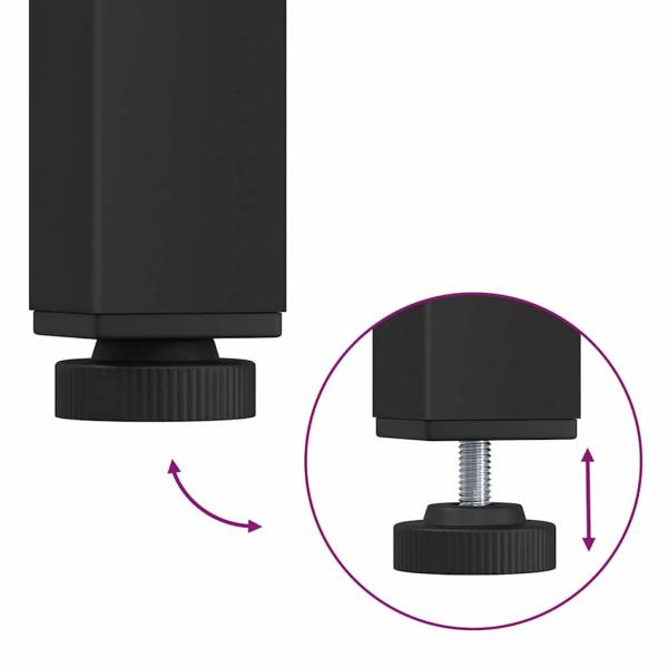 Esstischbank 2 pcs Schwarz Eichen-Optik 100 x 32,5 x 48,5 cm