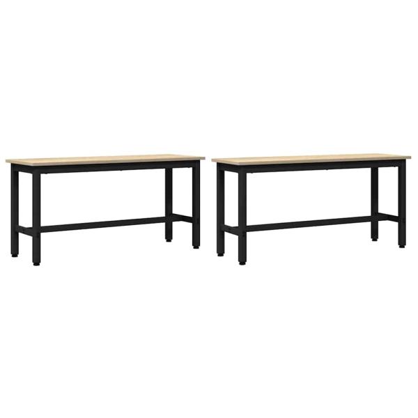 ARDEBO.de - Esstischbank 2 pcs Sonoma-Eiche 100 x 32,5 x 48,5 cm