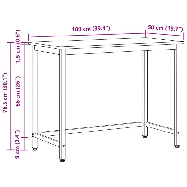 Tisch Graues Sonoma 100 x 50 x 76,5 cm
