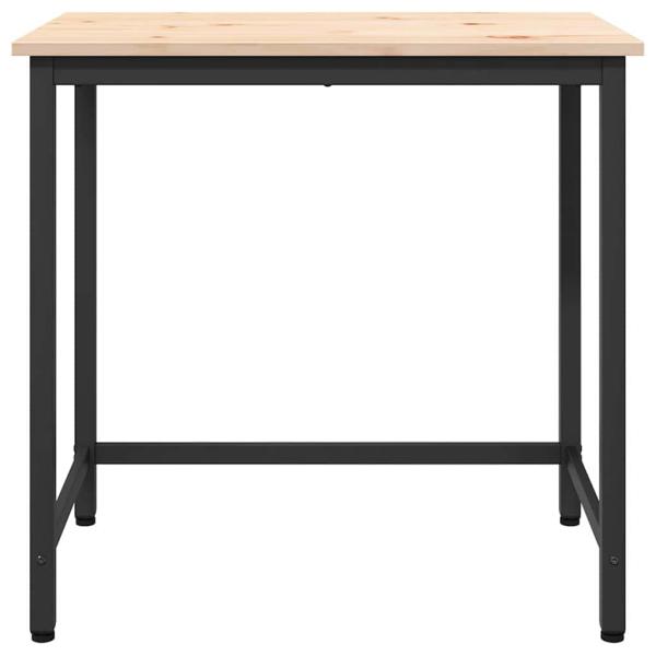 Tisch Natur 80 x 50 x 77 cm Ingenieure Holz und Stahl