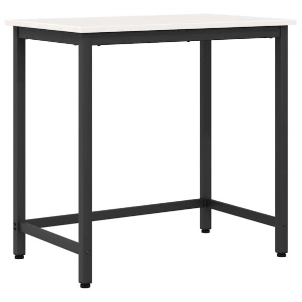 Tisch Weiß 80 x 50 x 77 cm Ingenieure Holz und Stahl