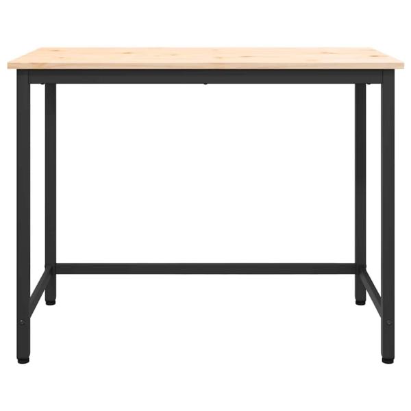 Tisch Natur 100 x 50 x 77 cm Ingenieure Holz und Stahl