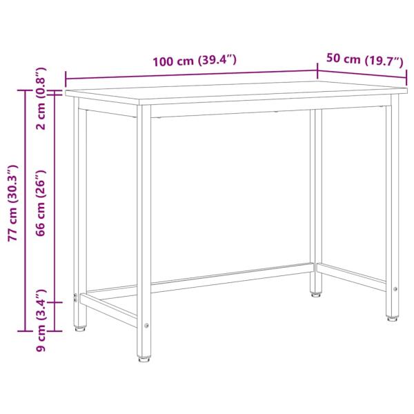 Tisch Weiß 100 x 50 x 77 cm Ingenieure Holz und Stahl
