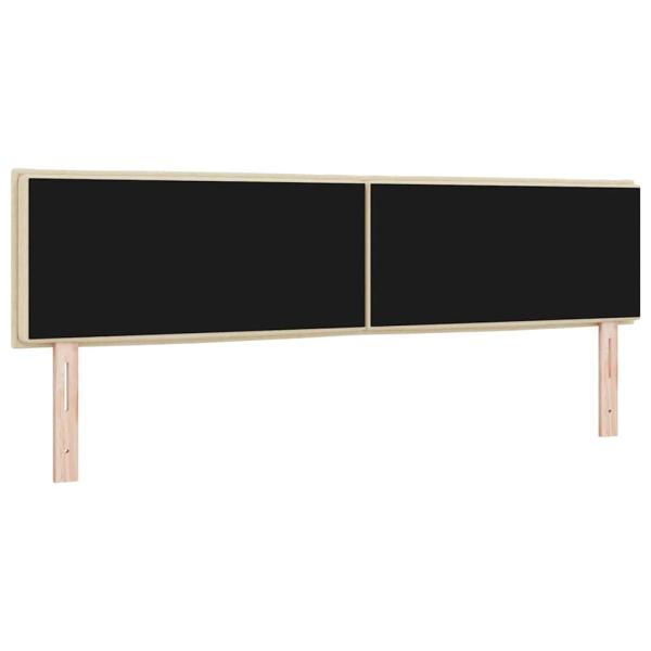 LED Kopfteil mit LED-Lichtleisten Creme 180 cm Polyester