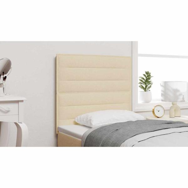 LED Kopfteil mit LED-Lichtleisten Creme 90 cm Polyester