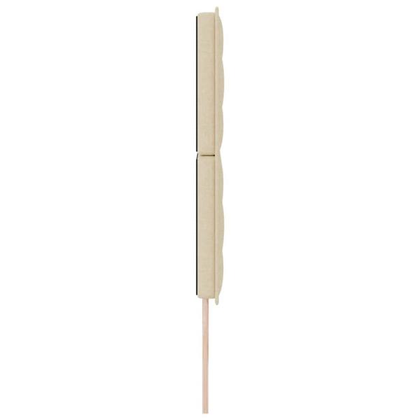 LED Kopfteil mit LED-Lichtleisten Creme 180 cm Polyester