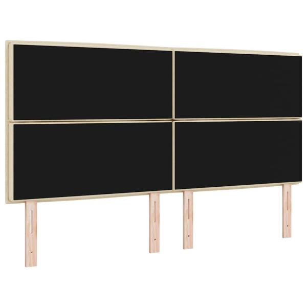 LED Kopfteil mit LED-Lichtleisten Creme 180 cm Polyester