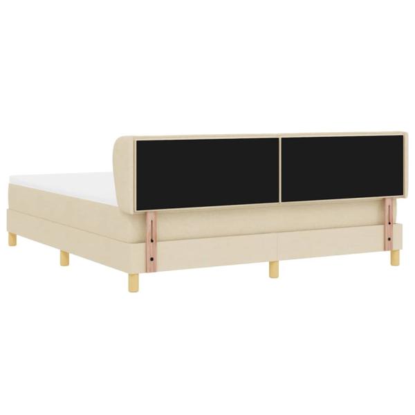 Boxspringbett mit Matratze Creme 180 x 200 cm Stoff