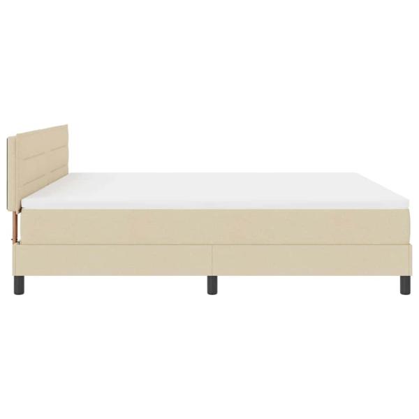 Boxspringbett mit Matratze Creme 180 x 200 cm Stoff