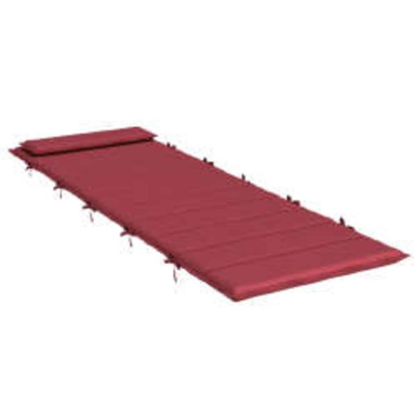 Sonnen-Lounger Kissen Weinrot 180 x 60 x 4 cm Oxford-Stoff