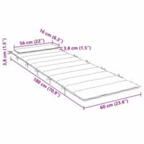 Sonnen-Lounger Kissen Grün 180 x 60 x 4 cm Oxford-Stoff