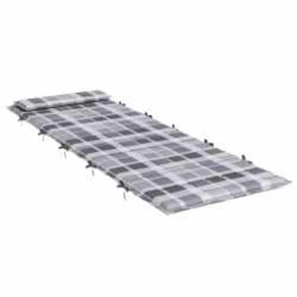 Sonnen-Lounger Kissen Plaid Grau 180 x 60 x 4 cm Oxford-Stoff