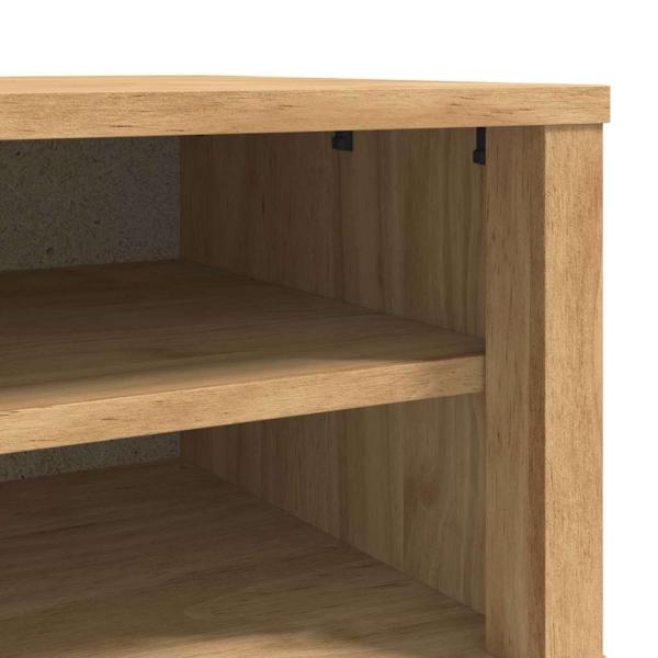 ARDEBO.de - Flurbank Wachsbraun 115 x 40 x 45 cm Massivholz Kiefer