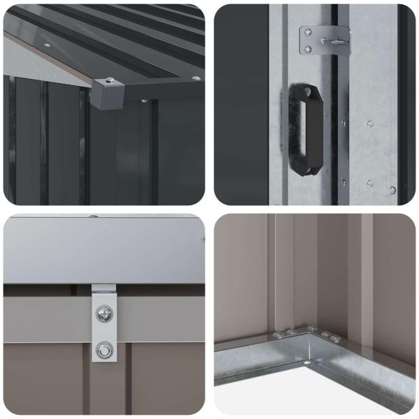 Gartenhütten Anthrazit 137 x 81 x 180 cm Metall