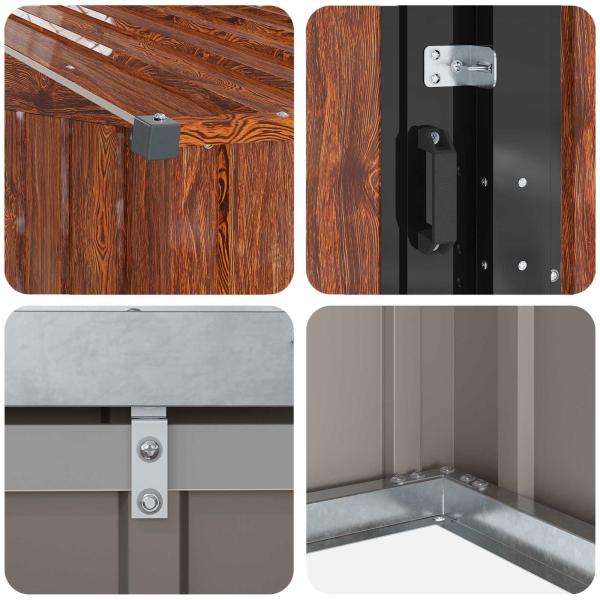 Gartenhütten Braun 137 x 81 x 180 cm Metall