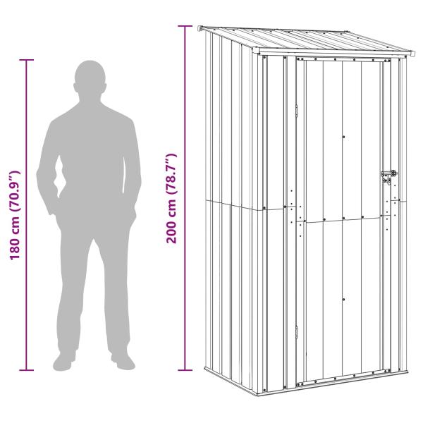 Gartenhütten Braun 103 x 74 x 200 cm Metall