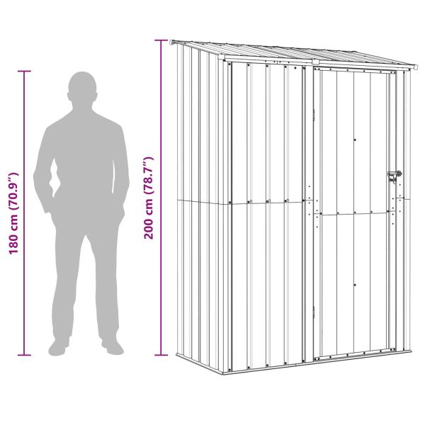 Gartenhütten Anthrazit 140,5 x 74 x 200 cm Metall
