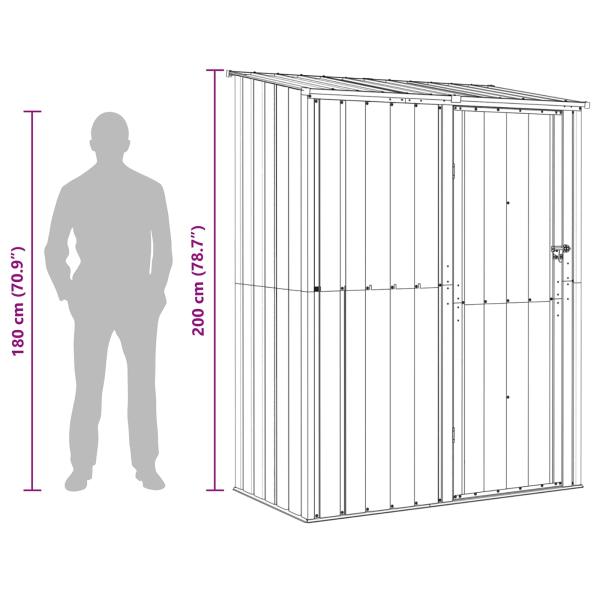 Gartenhütten Anthrazit 153,5 x 86 x 200 cm Metall