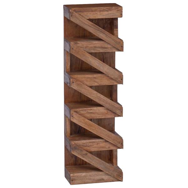 Regal Braun 24 x 14 x 80 cm Massives Mahagoni Holz